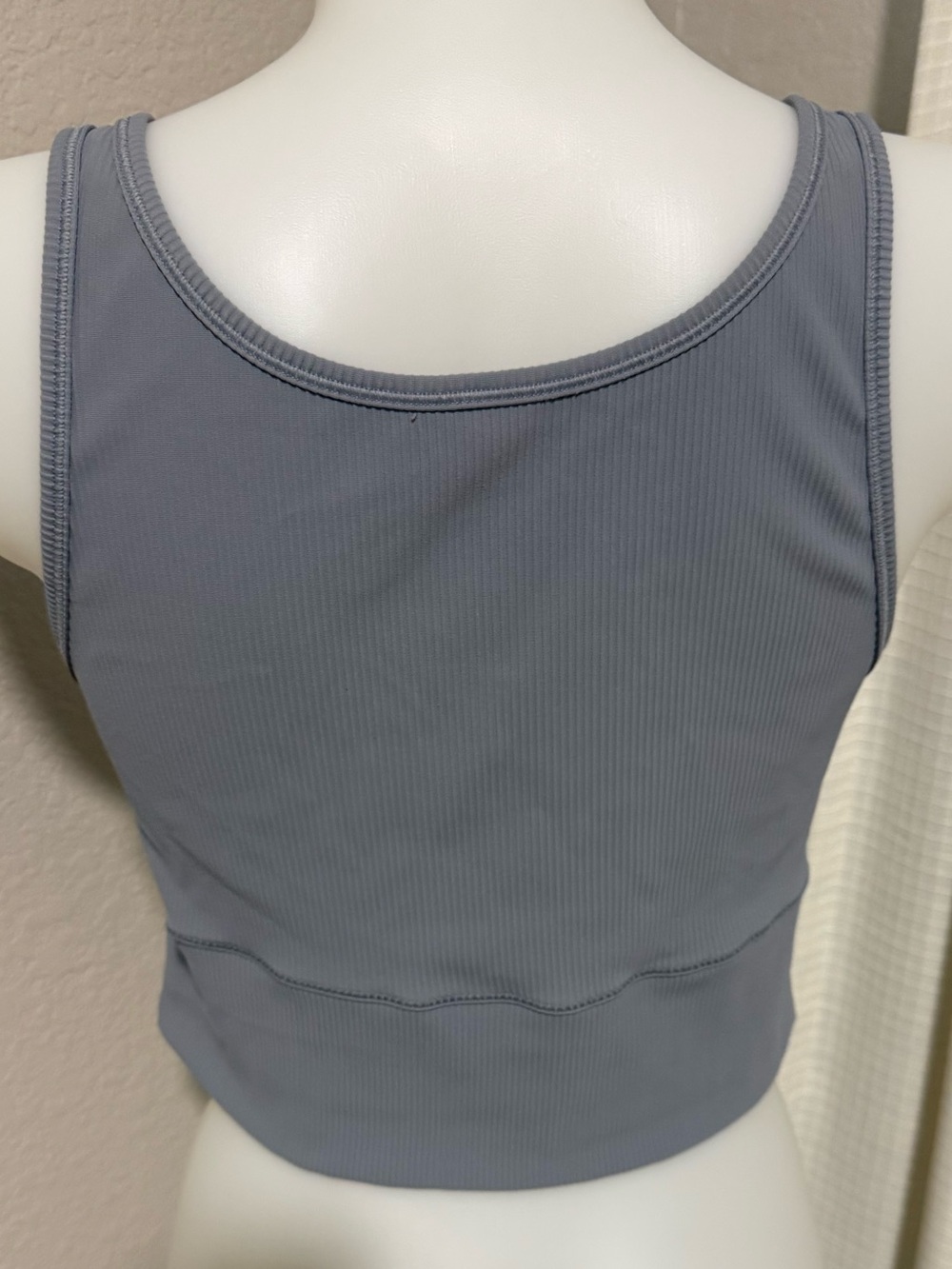 lululemon athletica Ribbed Grey Power Pivot Tank